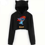 Disney Stitch Crop Top Hoodie