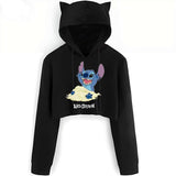 Stitch Cropped Hoodie