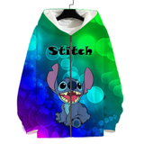 Colorful Stitch Zip-Up Hoodie