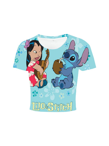 Lilo And Stitch Crop Top T-Shirt