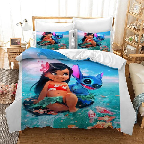 Realistic Lilo And Stitch Bedding