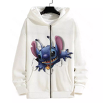 Realistic Stitch Zip-Up Hoodie