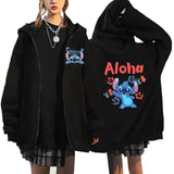 Stitch Aloha Zip Up Hoodie