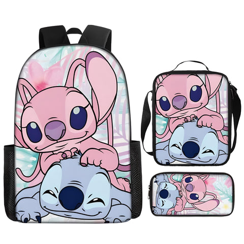 Stitch And Angel Backpack Set