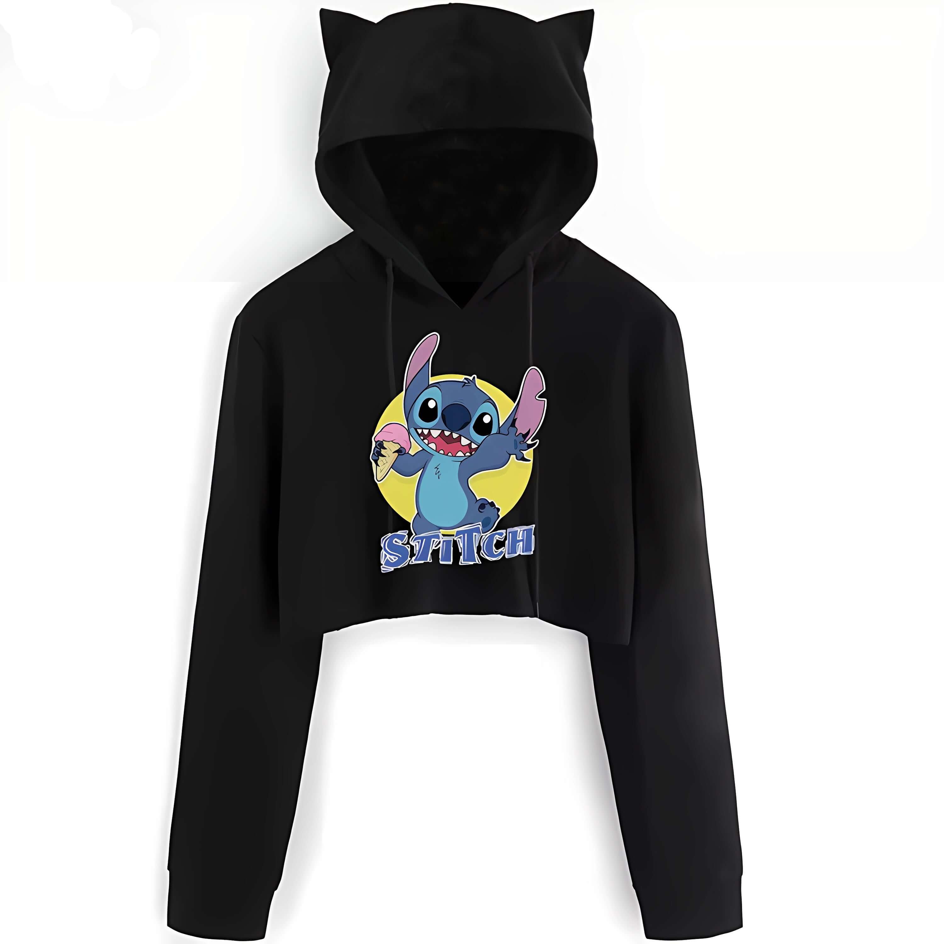 Stitch Crop Top Hoodie | Stitch Merch