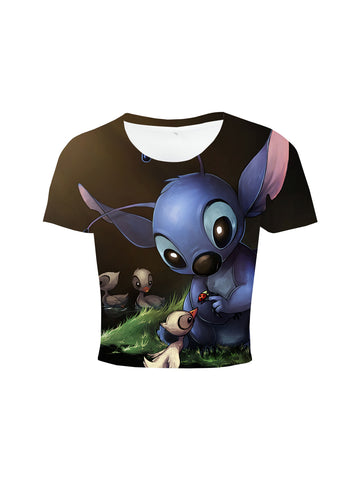 Stitch Crop Top Shirt