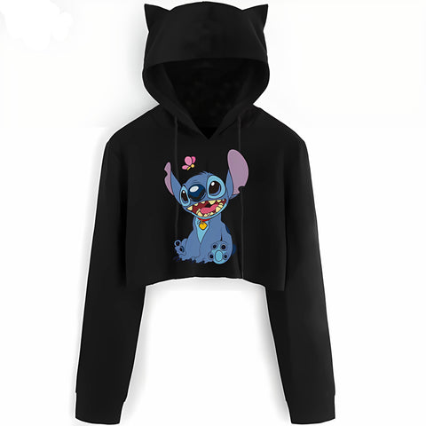 Stitch Hoodie With Ears