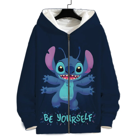 Stitch Be Yourself Zip-Up Hoodie