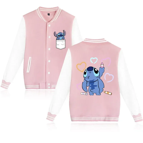 Stitch Cartoon Baseball Jacket