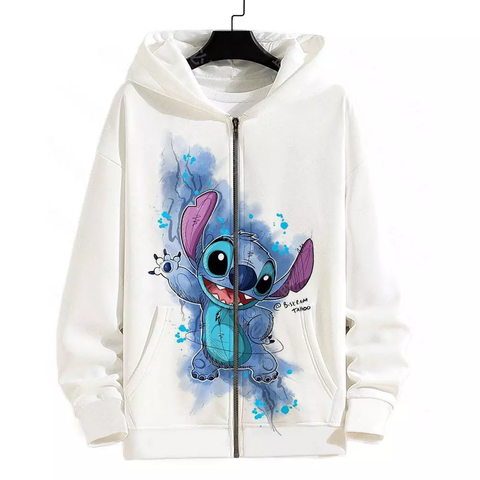 Stitch Graphic Zip-Up Hoodie