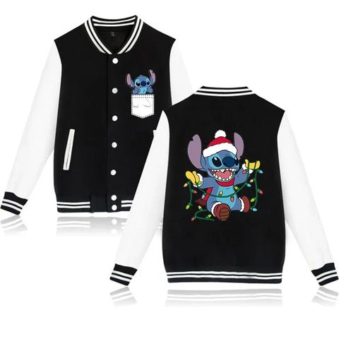Stitch Holiday Baseball Jacket
