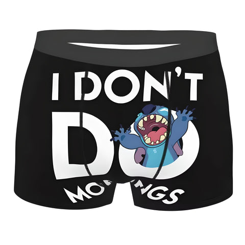 Stitch I Don't Do Mornings Boxer