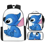 White Stitch Backpack Set